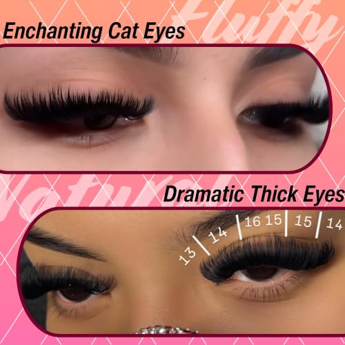 Fluffy Lash Clusters Kit 150D D Curl 10-18mm with Glue & Tools