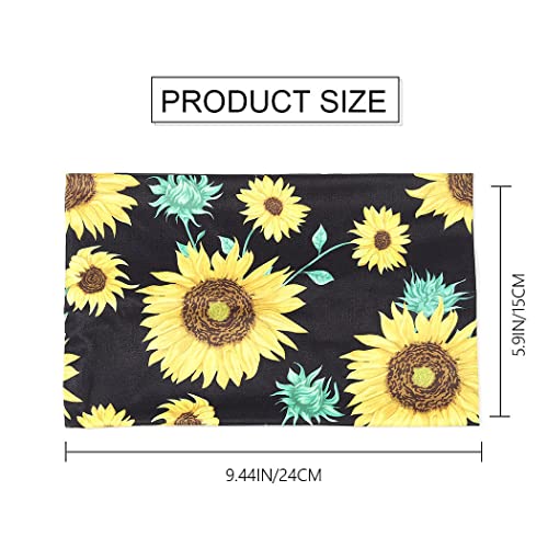 Catery Sunflower Headbands Extra Wide Headbands Fashion Hair Accessories for women