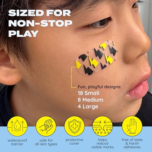 SUPERBAND Hydrocolloid Bandages for Kids, 30ct Assorted Sizes