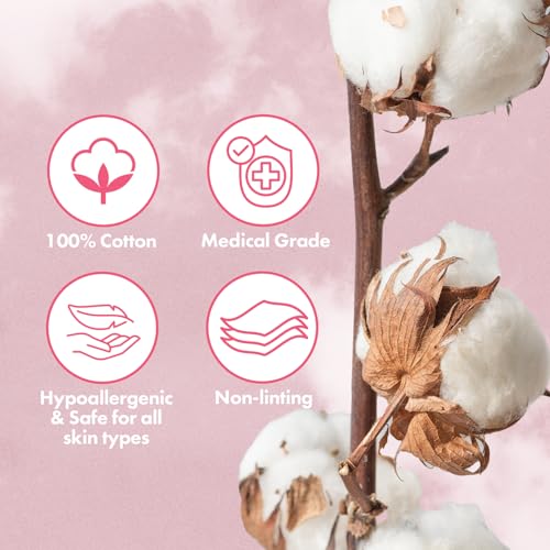 Intrinsics Large Silken 4x4 Esthetic Wipes 2 Pack (400 Count) | 4-Ply Premium Lint-Free Facial Wipes & Cotton Pads for Face | Low-Absorbency Face Pads for Toner & Makeup Removal