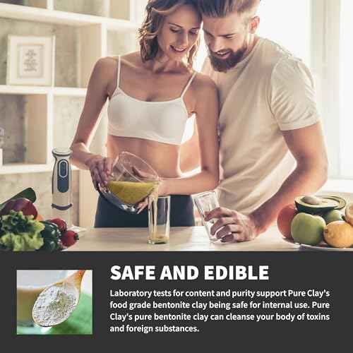 Organic Calcium Bentonite Clay Powder Bulk Bag (32oz), Aztec Drink Powder, Food Grade, Full Body Mask, Indian Healing Clay