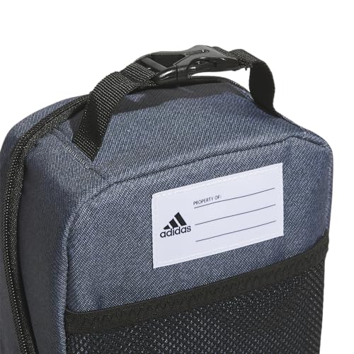 adidas Santiago Insulated Lunch Bag (6.5L) with Clip Lock Handle, Twill Onix Grey/Black, One Size