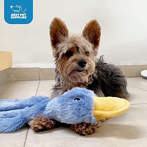 Interactive Crinkle Duck Chew Toy for Dogs - No Stuffing, Large