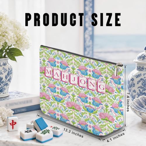 Mahjong Tile Bag Pink Tulip | American Mahjong Storage Case