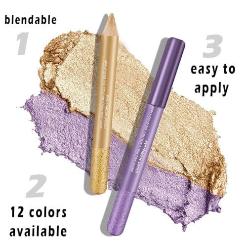 Linble Jumbo Metallic Eyeliner Pencil Set - 12 Colors