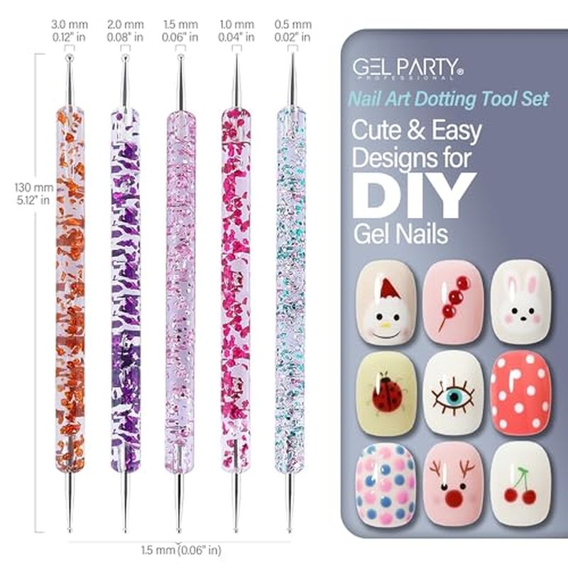 Professional Nail Art Brush Set – 24PC Kit with Dotting Pens & Gel Brushes