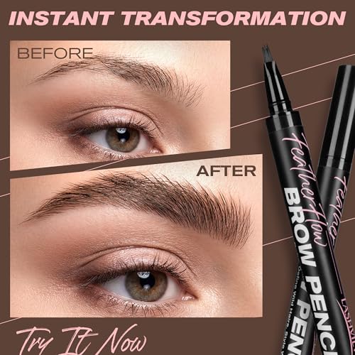 LASHVIEW Eyebrow Pen Waterproof 3D Microblading Brow Pencil 2 Pack