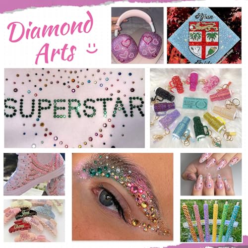Zefy 40 Colors Resin Rhinestones Bedazzling Kit with Glue