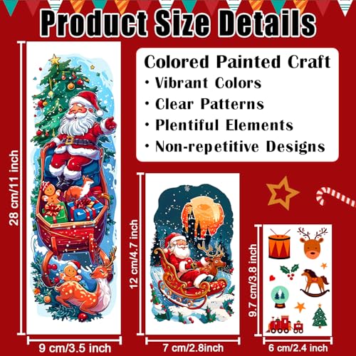 Leesgel 36 Sheets Christmas Full Arm Temporary Tattoos for Kids, 10Pcs Snowy Santa Claus Deer Sleeve Fake Tattoos, 320 Styles Christmas Themed Party Tattoos Stickers for Boys Girls