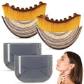 Puur House Pack of 2 Lymphatic Contour Face Brushes for Facial Sculpting & Detox