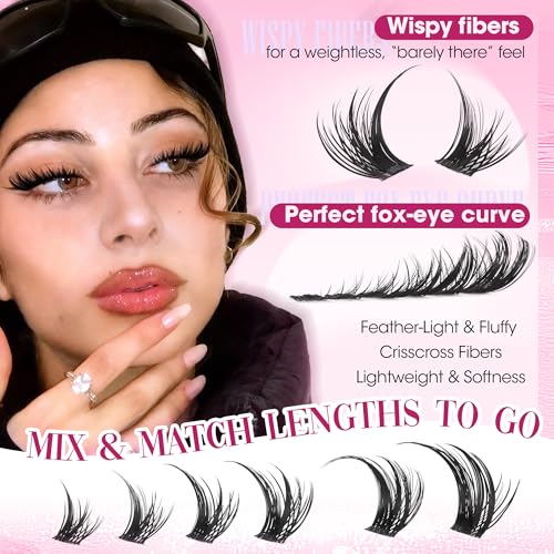 Fox Eye Lash Clusters - Wispy Eyelash Extensions by Delyneph