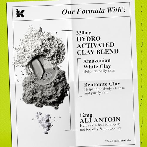 Kiehl's Rare Earth Pore Minimizer Face Mask, with Bentonite and Amazonian White Clay and Allantoin, Oil Absorbing Facemask for Normal to Oily Skin - 4.2 fl oz