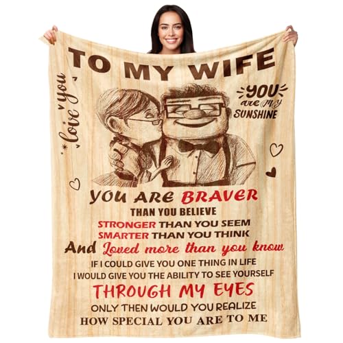 To My Wife Blanket - Romantic Anniversary Gift for Her 50x60