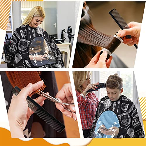 FEBSNOW Barber Cape with Viewing Window & Neck Duster Brush Set