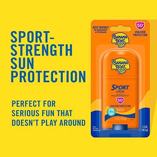 Banana Boat Sport Ultra Sunscreen Stick SPF 50, 1.5oz | Travel Sunscreen, Mini Sunscreen, SPF Stick Sunscreen, Oxybenzone Free Sunscreen, 1.5oz