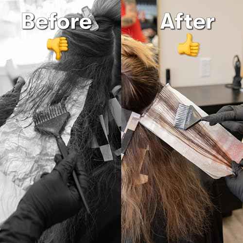 FRAMAR Checkered Balayage Board and Paddle Set - Long and Short Foil For Highlights, Highlighting Board, Hair Salon Supplies, For Enhanced Precision - 2 Pack - Cream and Black