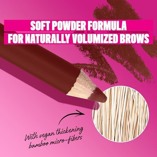 NYX Powder Louder Eyebrow Pencil Black Cherry 0.04oz - Buildable, Longwear, Vegan