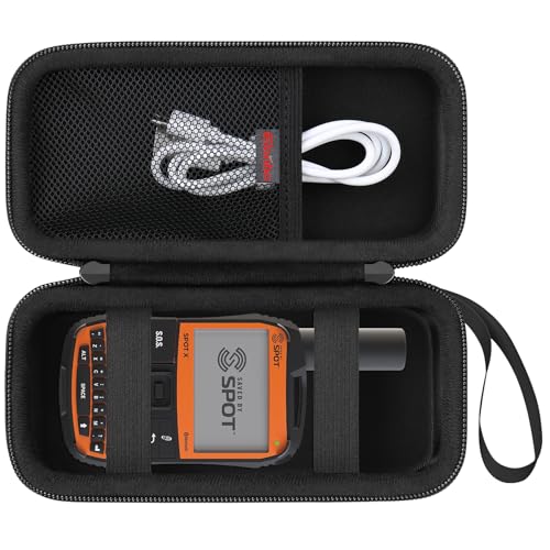 Elonbo Carrying Case for Spot X with Bluetooth 2-Way Satellite Messenger, Handheld Portable 2-Way GPS Messenger Travel Storage Bag, Handheld Satellite Communicator Protective Holder, Black+Black
