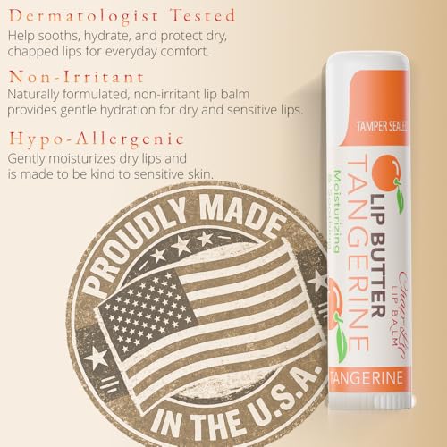 CHAP-LIP Original Lip Balm Hydrating Bulk Chap Stick with Fruit Flavors, Coconut Oil, and Cocoa Butter - Christmas Gift Stocking Stuffers Lip Therapy Pack for Men and Women - Made in the USA, 60 Pack