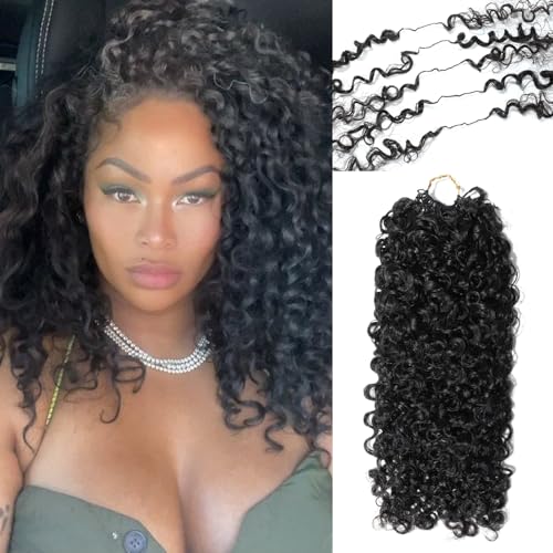 Knotless Curly Crochet Braid Hair 14" | Real Human Hair