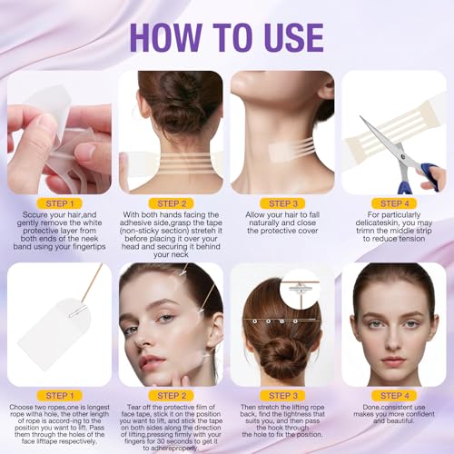 Invisible Face & Neck Lifting Patches - 38pc V-Line Tightening Strips