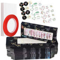74-Piece Press On Nail Packaging Box Set with Tape & Stickers