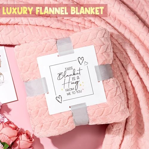 Luxury Self-Care Essentials Basket: Plush Blanket, Candle, Silk Set & Spa Items for Women