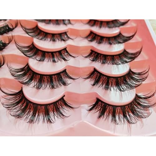 H006 CLARICE False Lashes Faux Mink Fake Eyelashes 20 Pairs Mixed Set Dramatic Volume and Length Multipack Black Reusable Natural Vegan