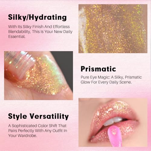 Charmacy Aurora Glitter Lip Gloss - Multicolor Shimmer, Waterproof