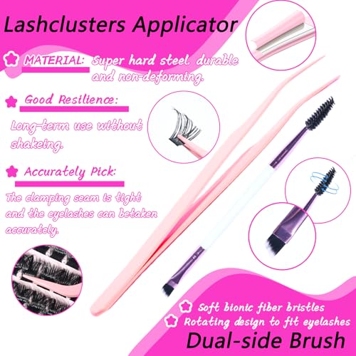 Fluffy Eyelash Clusters Kit - 336 Pcs 200D D Curl Extensions