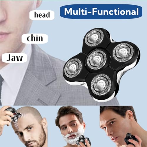 Balder Pro Replacement Head for Remington Balder Pro Head Shaver SPR XR7000,5 Dual Track Heads for Remington Shaver Replacement Heads-Precision Electric Shaving for Bald Men.(1Pack)