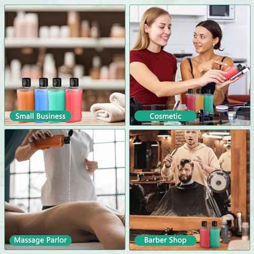 Domensi 12 Pcs 3.4 oz Travel Bottles with Flip Cap Clear Plastic Travel Size Containers Portable Leak Proof Squeeze Bottle Refillable Empty Cosmetic Containers for Liquid Shampoo Lotion