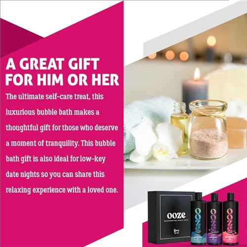 OOZE Bubble Bath Set for Women (16oz ea) Lavender, Eucalyptus & Passion Fruit - Bath and Body Spa Gift Set, Spa Gift for Her - Zero Parabens, Cruelty-Free, Made in The USA
