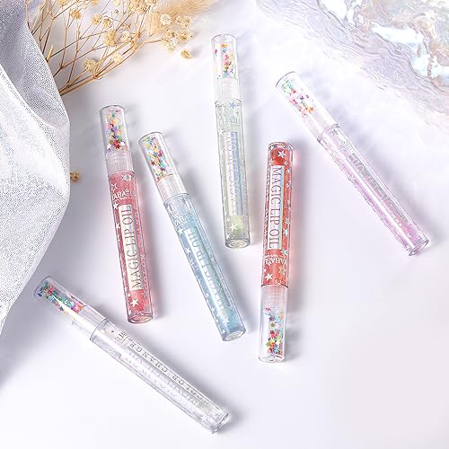 Shimmery Glitter Lip Gloss Set - 6 Colors Plumping Liquid Lipstick