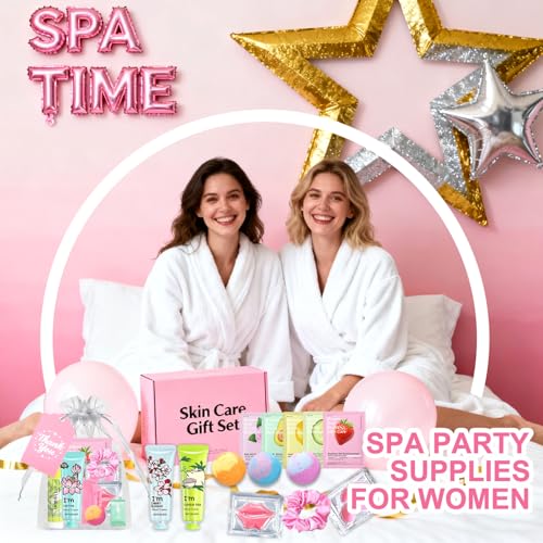 55PCS Spa Skincare Set for Kids,Spa Party Favors Supplies For Teens 10-12, Easter Basket Stuffers, Small Gifts, Galentines Gifts,Bulk Gift For Girls Ages 8-12