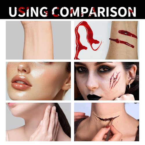 Fake Blood Makeup Kit – Spray, Drip & Gel for Halloween SFX