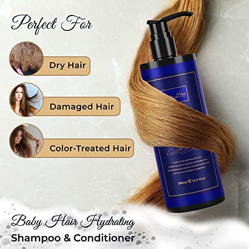 Baby Hair Hydrating Shampoo & Conditioner Set for All Hair Types - 33.8oz