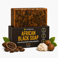Authentic Nubiana Raw African Black Soap Bar 7oz - Handmade Cleansing