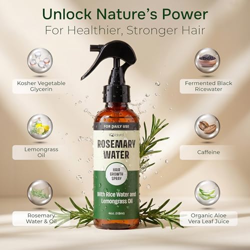 Rosemary Water Spray for Hair Growth & Thickening - 4oz