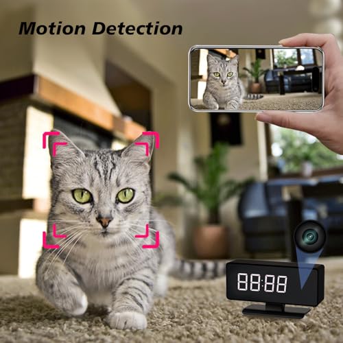 WiFi Hidden Camera Clock - Full HD Night Vision Motion Detection