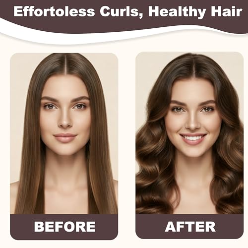 Heatless Hair Curlers Overnight Set - Jumbo Velvet Hair Rollers & Satin Bonnet