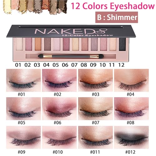 Geyomi All-in-One Makeup Kit - 12 Colors, Foundation, Lipsticks & Brush