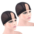 U Part Wig Cap Medium Black 2 Pack