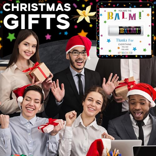 45 Pack Employee Appreciation Gift Bulk Lip Balm Teacher Employee Staff Team Thank You Gifts You're the Balm Winter New Year Appreciation Party Favors for Women Men Coworkers Volunteer
