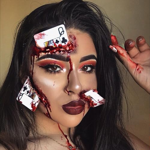 Fake Blood Scar Wax SFX Makeup Kit, Professional Special Effects Set with Scar Wax & Coagulated Blood Scab Gel for Realistic Zombie, Vampire & Monster Wounds, Halloween Cosmetic