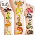 94 Piece Snake Temporary Tattoo Sheets for Kids & Adults