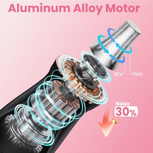 Electric Nail Drill 10-Speed Cordless with 10 Bits & LED Light