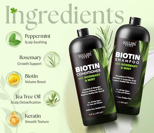 Biotin Rosemary Shampoo & Conditioner Set - Sulfate Free