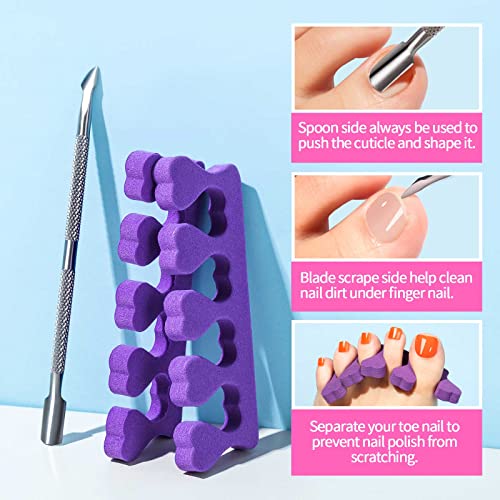 Teenitor 120pcs Press On Toenails Kit with Glue & Tools
