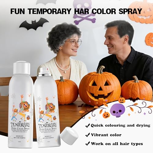 Black Temporary Hair Color Spray, Washable 150ml